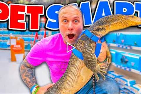 My Giant Pet Lizard Goes To Petsmart!