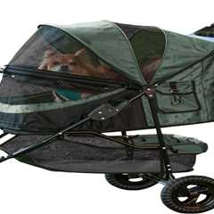 Pet Gear No-Zip Special Edition 3 Wheel Pet Stroller – Zipperless, Easy Fold, Removable Liner